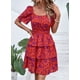 thumbnail image 5 of Vestido PRETTYGARDEN 2025 Floral de Verano con Escote Cuadrado Talla L Grande, 5 of 7