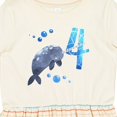 thumbnail image 4 of Inktastic Cute Narwhal 4th Birthday Girls Toddler Dress, 4 of 5