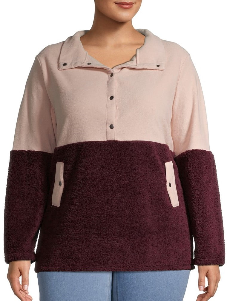 fake sherpa pullover