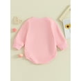 thumbnail image 3 of Bagilaanoe Newborn Baby Boy Girl Valentine’s Day Romper Sweatshirt Long Sleeve Bodysuits Letter Print Pullover 3M 6M 12M 18M Infant Casual Tee Tops, 3 of 7