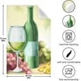 thumbnail image 3 of Wine Grapes Cheese Tea Towels Set of 6 Glass Bottle Kitchen Dish Cloth with Hanging Loop, 18"x28"Lint-Free Absorbent Towel for Kitchen Drying Wiping and Cleaning, 3 of 5