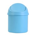 thumbnail image 1 of Mini Desktop Trash Can PP Compact Intimate Lid Design Trash Can For Home Kitchen Desk Bedroom Living RoomBlue, 1 of 1