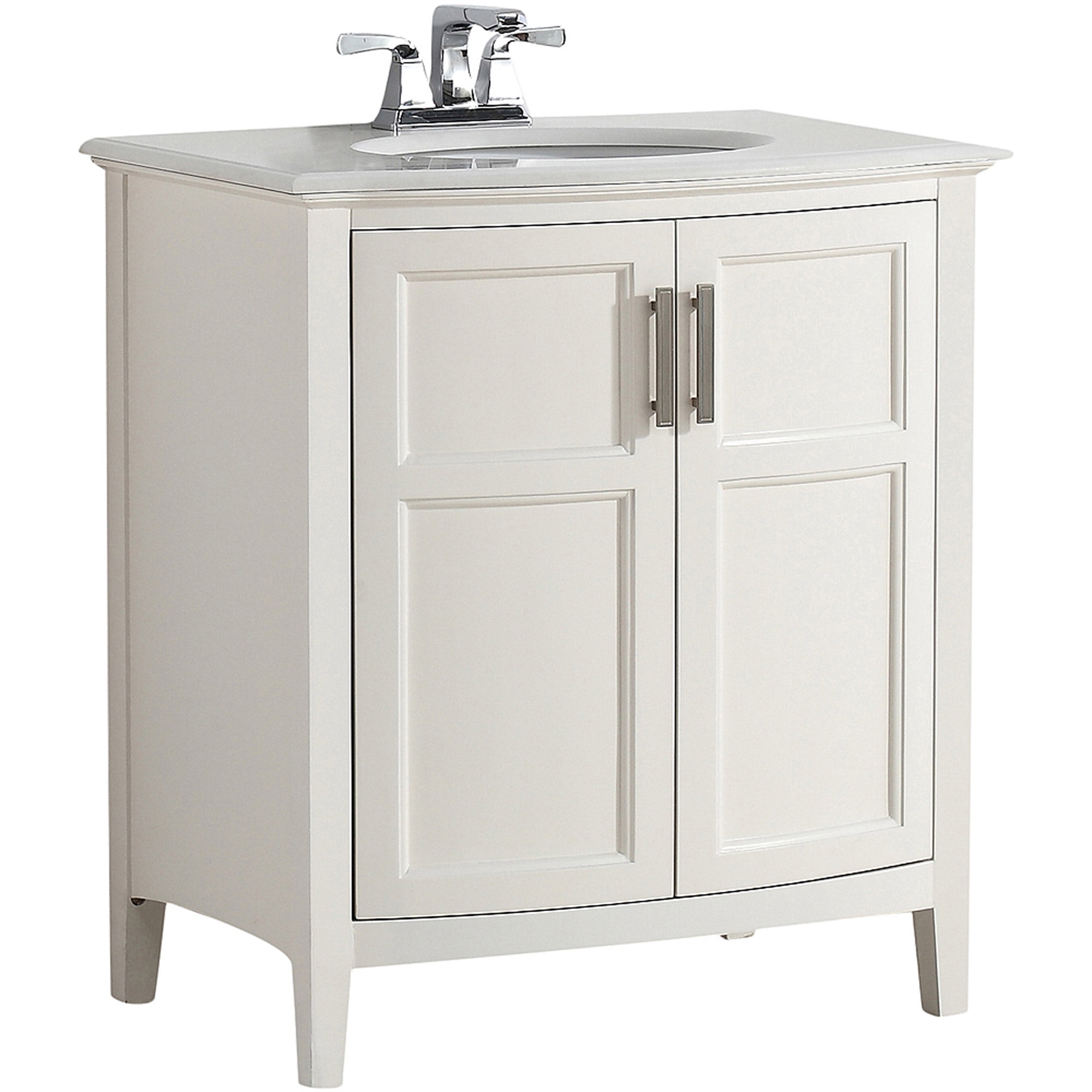 Brooklyn + Max Wilshire 30" Rounded Front Bath Vanity in Soft White