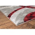 thumbnail image 4 of Glory Rugs Tapis Moderne 4x6 Cercles Rouges Clairs Géométrie Doux Sculpté à la Main Tapis de Sol Contemporain Texture Moelleuse pour Salon Salle à Manger et Chambre, 4 of 4