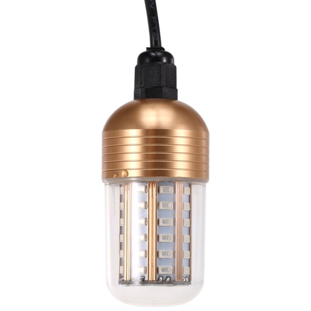 Lámpara de pescado 12V 60V 30W 60 LED Luz de pesca nocturna bajo el agua Lámpara LED sumergible Cebo Calamar Luz atrayente de peces Luz de buscador de peces con cable Maboto Lámpara de pescado