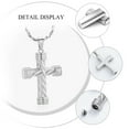 thumbnail image 4 of Rope Winding Cross Cremation Ashes Urn Pendant Necklace Memorial Keepsake Jewelry Lord’s Prayer Cross Ashes Necklaces, 4 of 6