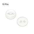 thumbnail image 3 of Uxcell 10pcs 16L White Round Sewing Buttons 10mm 3/8" Resin 2-Hole Fish Eye Craft Replacement Button, 3 of 6
