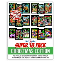 Stuff2Color Christmas Edition Holiday Arts and Crafts Project Fuzzy 9.75" x 7.5" Poster (18 Pack)
