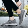 thumbnail image 7 of KaLI_store Men Shoes Fashion Summer Men Sneakers Mesh Breathable Comfortable Lightweight Flat Soft Lace Up Casual Grey,9, 7 of 7