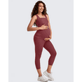 thumbnail image 5 of G4Free BareFeel Maternity Leggings with Pockets Over The Belly Stretchy Workout Yoga Pregnancy Capri Pants, 5 of 8