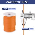 thumbnail image 2 of Cuerda de polipropileno trenzada Uxcell de 1/16 de pulgada, cuerda de nylon de 328 pies para tendedero, camping, exterior, naranja claro, 2 of 6