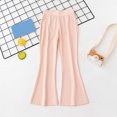 thumbnail image 4 of RUTAYY Children Girls' Leggings Summer Ice Cream Silk Flared Leg Proof Casual Outdoor Play Elastic Waist Soft Breathable Classic Versatile Pants, Pink, 4-5 Years, 4 of 4