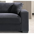 thumbnail image 4 of US Pride Furniture Luxe Living Room Sofa with Soft Corduroy Upholstery and 2 Toss Pillows Ample and Cozy 3 Seater Couch W89xD40.2xH31.9 Black, 4 of 4