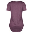 thumbnail image 3 of Nlife Women Lace-up Front Solid Color Short Sleeves Tunics Tops, 3 of 4
