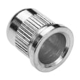thumbnail image 4 of 4-Pack Silver Metal String Ferrules for Electric Bass Guitar - Professional String-Through-Body Hardware with 13mm Total Height, 12mm Flange Diameter, 8.2mm & 4.3mm Interior Diameters - Smooth Finish, 4 of 6
