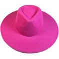 thumbnail image 2 of VERVE 8 Wide Brim Vegan Felt Rancher Hat - Women, Men, and Kids Fedora Style with Adjustable Inner Drawstring, 2 of 8