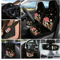 thumbnail image 2 of Yuyamidu Mushroom Car Seat Cover Set of 15 Daisy Steering Wheel Cover Seat Belt Covers Trash Bag Air Vent Holder Rear View Mirror Cover Cup Coasters Key Chain Auto Interior Accessories, 2 of 7