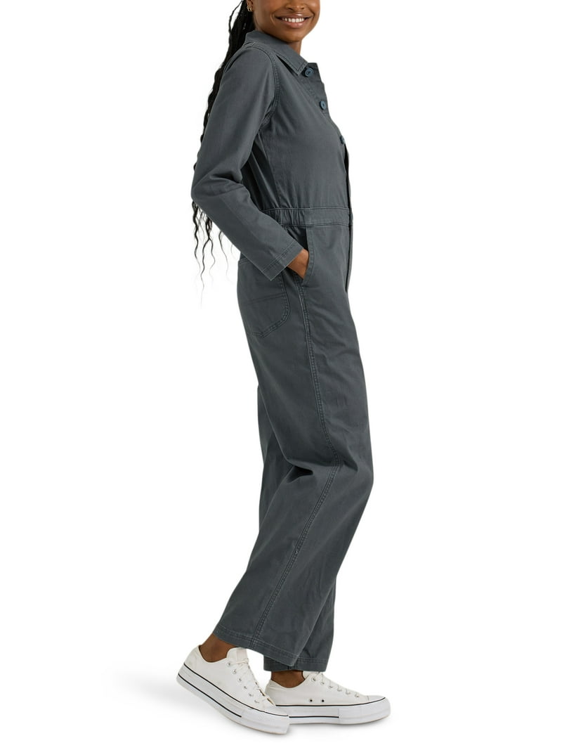 ENFOLD☆ 2023AW WIDE-OVERALLS ☆グレー All Over It Slouchy Overalls - Light Blue Wash | Fashion Nova