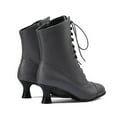 thumbnail image 5 of Mepaouo Women's Western Cowboy Ankle Booties Kitten Heel Lace up Mid Calf Boot Walking Dressy Shoes, 5 of 7