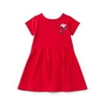 thumbnail image 5 of Minnie Mouse Toddler Girls Graphic Print Skater Dress with Short Sleeves, Sizes 12M-5T, 5 of 9