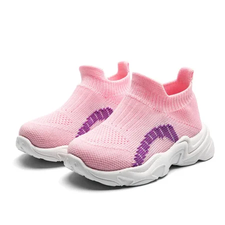 

GEDER-S Girls Breathable Lightweight Fabric Slip-On Casual Sneakers