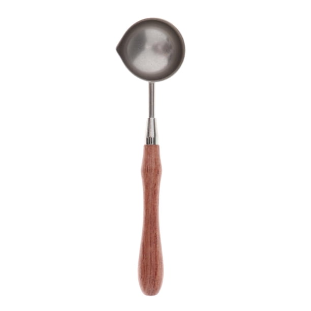 Cuchara de cera con mango de madera, cuchara vintage para sellar cera. Estilo 1