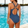 thumbnail image 7 of YTCAMLO Cheeky Bathing Suits for Women Fashion O Ring Deep V Neck High Waisted Swim Suit Ruched One Piece Swimsuits Cut Out Beachwear, Gray XL, 7 of 7
