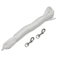 thumbnail image 5 of CHENGSI 38 Feet Flag Pole Halyard Rope Kit with 2 Clips, 6mm Nylon Rope, Snap Hooks for Garden Decoration, Flagpole Accessories, Outdoor Use, Government, School, Corporate (Black), 5 of 8