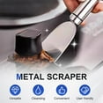 thumbnail image 6 of ABPETE Multipurpose Kitchen Cleaning Spatula, Stainless Steel Cleaning Scraper Stove Scraper Tool for Tough Case, Multi-Purpose Metal Utility Spatula for Home Kitchen, Bathroom (3, Silver), 6 of 7