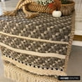 thumbnail image 4 of The HomeCentric Luxury Grey & Beige Table Runner Coffee Table Runner (14 x 36 inch) Moroccan, Boho, Lace, Tassels, Jacquard fabric Table Linen, Geometric Pattern Contemporary Style - Nomad Lace, 4 of 10