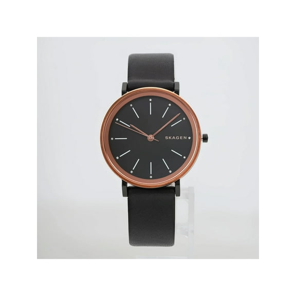 Pre-Owned Skagen Hald Steel Leather Strap Ladies Quartz Watch SKW2490 (Good)