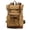 Khaki, variant on Waterproof Waxed Canvas Roll Top Backpack with Full Grain Leather Trim, Large Capacity Outdoor Travel Rucksack with Padded Breathable Shoulder Straps