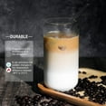 thumbnail image 4 of 4 Pack Glass Cups Set 16oz Drinking Glasses with Bamboo Lids and Straws Beer Glass Tumbler for Mojito Soda Smoothies Whiskey Iced Coffee Cocktail Tea Juice, 4 of 6