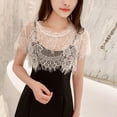 thumbnail image 1 of Bolero de encaje elegante para mujer, chaqueta blanca y negra para fiesta de noche y graduación, otoño y verano qiuyongming unisex, 1 of 2