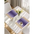 thumbnail image 5 of Purple Yellow Ombre Placemats Set of 8, Farmhouse Modern Gradient Art Placemats for Dining Table, Place Mats for Kitchen Tabletop, Waterproof Wipeable Dining Table Mats Set, 5 of 9
