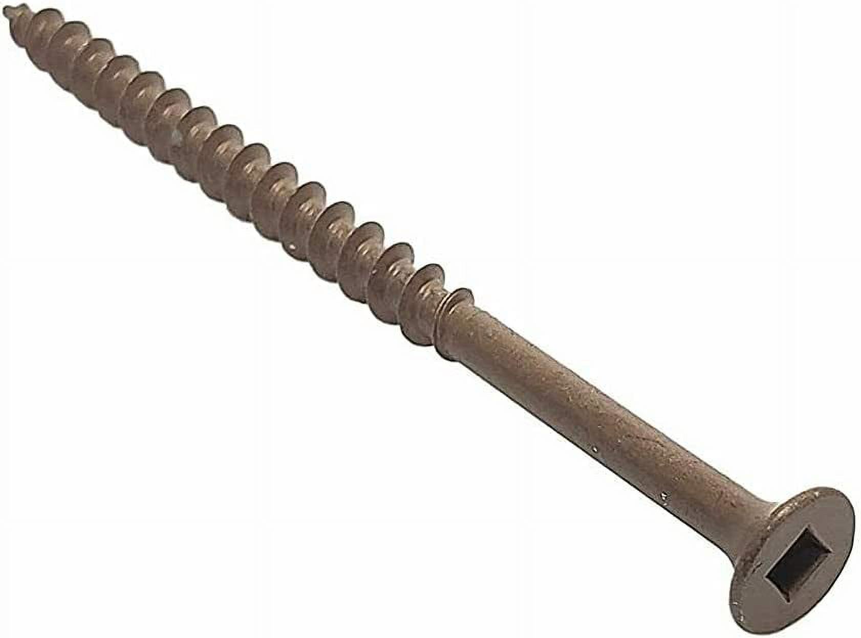 #8 x 3" Deck Screws | Square Drive | Bugle Head | Brown Ruspert | 250pcs Box