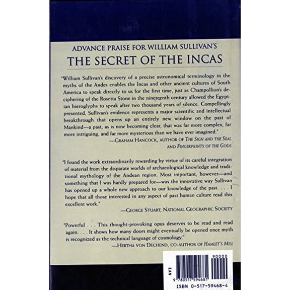 Pre-Owned The Secret of the Incas: Myth, Astronomy and the War Against Time (Hardcover) 0517594684 9780517594681