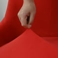 thumbnail image 3 of Amdohai Chair Cover Velvet Chair Slipcovers Removable Washable Soft Dining Chair Protector Cover Red, 3 of 8