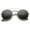 Gold / Smoke, variant on sunglassLA Unisex Retro Fashion Minimal Thin Metal Brow Bar Round Sunglasses (Gold / Smoke) - 52mm
