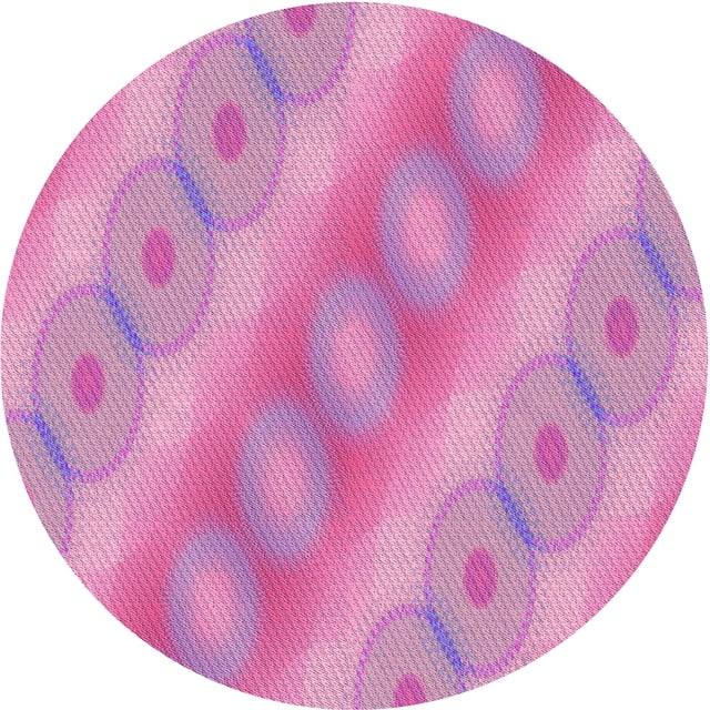 Ahgly Company Tapis Rond Lavable en Machine Intérieur Transitionnel Violet Violet, 3 Pieds Rond