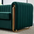 thumbnail image 5 of Chesterfield Velvet Sofa Upholstered Couch with Removable Cushions and Gold Metal Legs, for Living Room Office Apartment, 5 of 10