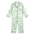 thumbnail image 4 of HAYIMI Kids Halloween Girls Spring Autumn Pajama Set Casual Home Wear Long Sleeve Lapel Button Shirts Blouse Tops With Pants Homewear, 16 Years, 4 of 4
