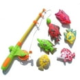 thumbnail image 1 of Fishing Game Toys, 7 Pieces Magnetic Fishing Rod Fish Models Catching Game Interactive Kids Bath Toys Random Color, 1 of 6