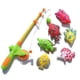 thumbnail image 1 of Juguetes de juego de pesca, 7 piezas de caña de pescar magnética, modelos de peces, juego de captura, juguetes interactivos de baño para niños, color aleatorio oso de fresa  Electrónica, 1 of 4