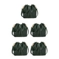 thumbnail image 1 of maskred Bucket Shoulder Bag Drawstring Bag Purse Handbags Small Shopping Green 22x11x19CM 5Set, 1 of 6