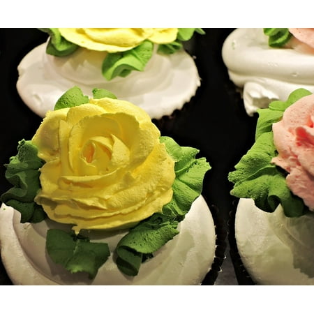Sugar Whip - LAMINATED POSTER Whipped Cream Sugar Roses Chocolate Cupcakes Leaves Poster Print 24 x 36
