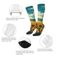 thumbnail image 3 of Balery Field Style Bicycle Young Sunflower Calcetines novedosos Calcetines deportivos Calcetines hasta la rodilla Calcetines de algodón Calcetines originales y geniales, 3 of 6