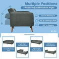 thumbnail image 4 of Topcobe Convertible Futon Sofa Bed Adjustable Couch Sleeper with Wood Legs, Sofa Bed Sleeper for Adults, Classic Design, Gray, 4 of 10