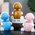 thumbnail image 4 of PureCasa Pencil Holder with Astronaut Figure, Desktop Decorative Pencil Holders for Stationery, Elegant Desk Decor, 1 Pack, Pink, 5.5"x4.7"x6.7", 4 of 4