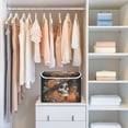 thumbnail image 6 of Foldable Fabric Storage Bin With Handle Collapsible Basket Box Storage With Lid Organizer Skull Pumpkins, 6 of 7